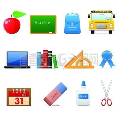 矢量學(xué)校教學(xué)用具元素 讓教學(xué)更有趣，設(shè)計(jì)更高效